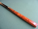 this cue was made with 28 alternating splices of maple and ebony (click to enlarge)